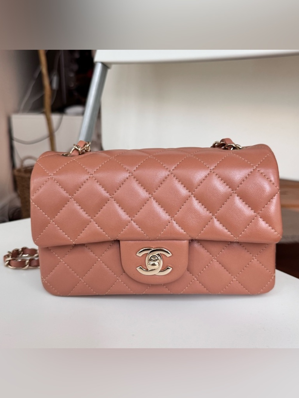 Chanel Classic Flap Mini Rectangular Caramel